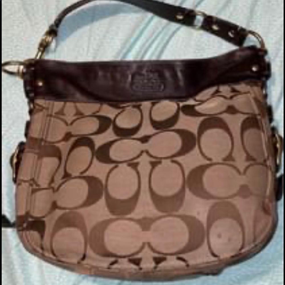 Coach signature shoulder bag
